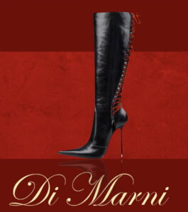 The Black Widow Corset Leather Knee Boot